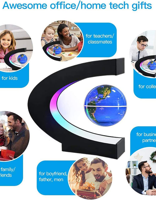 Load image into Gallery viewer, Magnetic Levitation Globe with LED Light, Cool Gadgets Floating Lamp Globe Decor, Cool Gifts for Men/Father/Husband/Boyfriend/Boss, Great Technology Graduation Gifts Valentine'S Day Gift (Blue)
