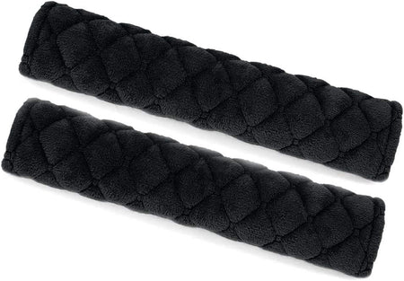 Car Seat Belt Pads Cover, 2 Pack Seat Belt Shoulder Strap Covers Protector to Release Stress to Your Neck and Shoulder for a Safety Driving (Black)