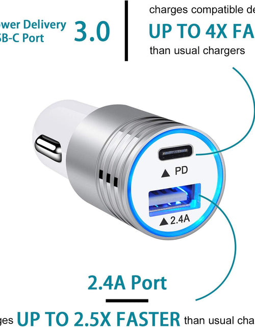 Load image into Gallery viewer, USB C Car Charger Fast Charging C Cord for Samsung Galaxy A17 A16 5G S24 S23 A15 A14 A25 S22 S21 Ultra/S21+/S20 Fe/Note 20 S10E S9 A71 A72 A52 A32,Iphone 16 Pro Max 15,30W Phone Automobile Adapter
