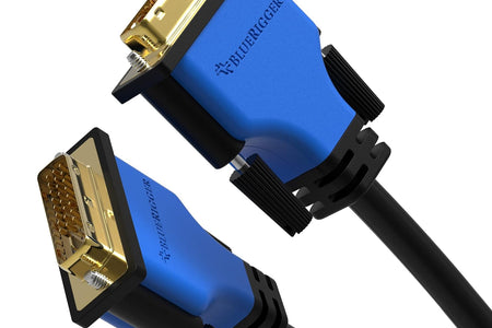 DVI to DVI Monitor Cable (25FT, 24+1 Dual Link, Digital Video Cable, Male to Male) - for Gaming, DVD, Laptops, HDTV and Projector