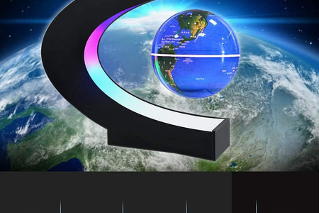 Magnetic Levitation Globe with LED Light, Cool Gadgets Floating Lamp Globe Decor, Cool Gifts for Men/Father/Husband/Boyfriend/Boss, Great Technology Graduation Gifts Valentine'S Day Gift (Blue)