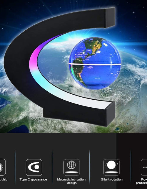 Load image into Gallery viewer, Magnetic Levitation Globe with LED Light, Cool Gadgets Floating Lamp Globe Decor, Cool Gifts for Men/Father/Husband/Boyfriend/Boss, Great Technology Graduation Gifts Valentine'S Day Gift (Blue)
