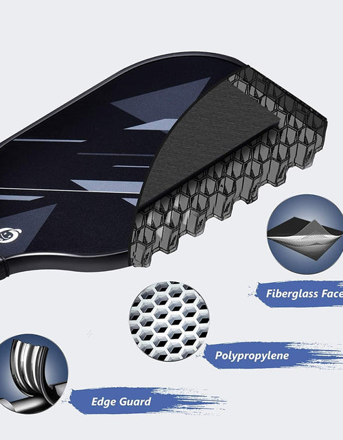 Load image into Gallery viewer, Pickleball Paddles, Lightweight Pickleball Rackets W/Fiberglass Surface, Pickleball Set with 4 Pickleball Balls and 1 Bag
