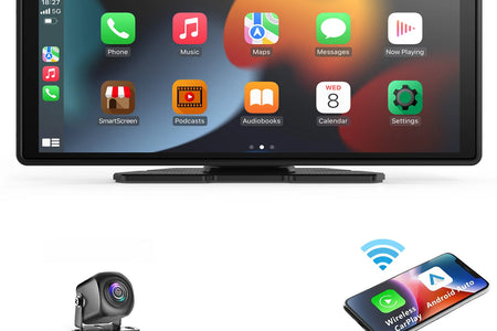 Universal Portable Carplay for Car Screen, Wireless Carplay Screen Wireless Car Stereo with Carplay Android Auto, Car Touchscree