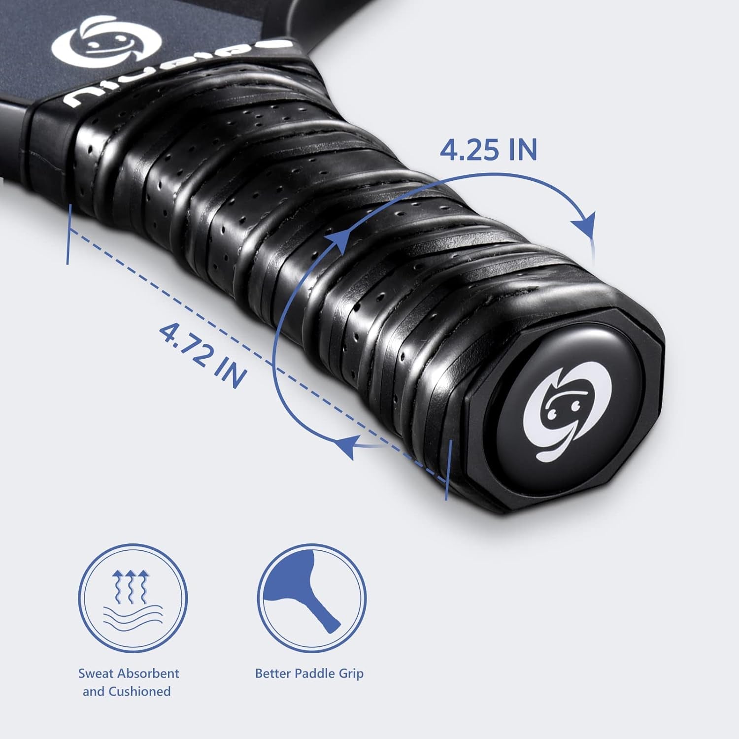 Pickleball Paddles, Lightweight Pickleball Rackets W/Fiberglass Surface, Pickleball Set with 4 Pickleball Balls and 1 Bag