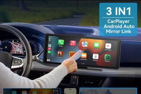 Universal Portable Carplay for Car Screen, Wireless Carplay Screen Wireless Car Stereo with Carplay Android Auto, Car Touchscree
